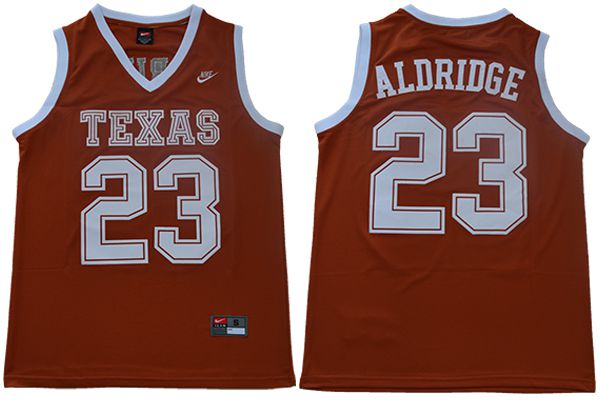 Men Texas Longhorns 23 Aldridge Orange Nike NCAA Jerseys